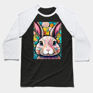 Rainbow Hare #004 Baseball T-Shirt